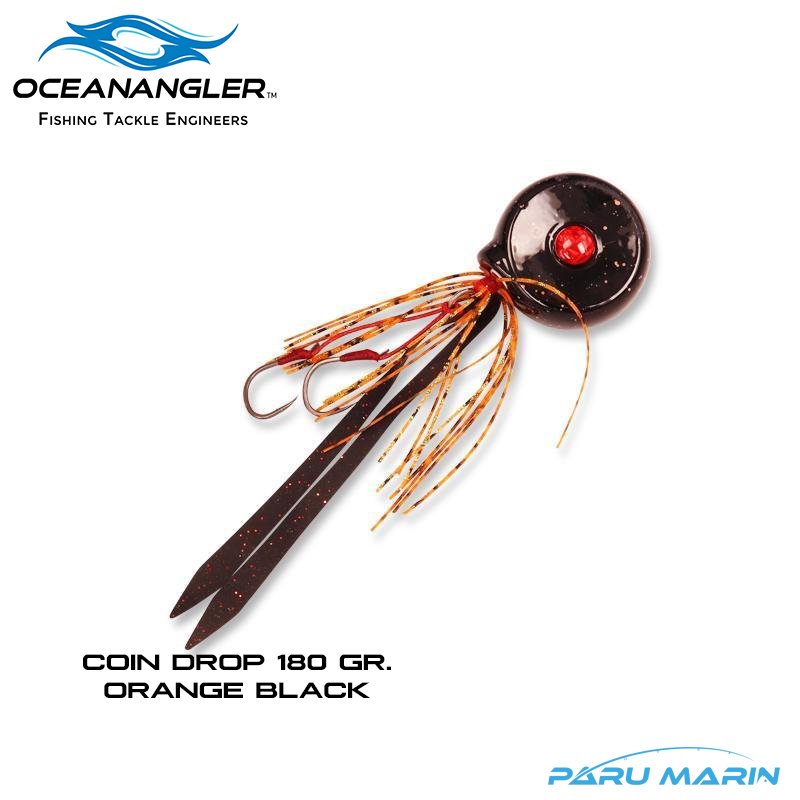 Ocean Angler Coin Drop 180gr. Slider ORANGE BLACK