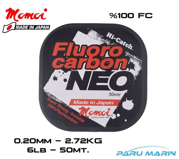 Momoi Hi-Catch NEO %100 FC Shock Leader 0.20mm-2.72kg. 50mt.