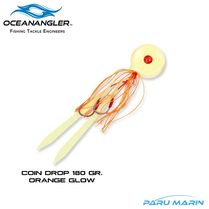 Ocean Angler Coin Drop 180gr. Slider ORANGE GLOW