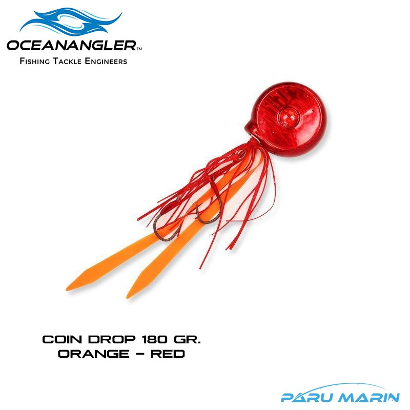 Ocean Angler Coin Drop 180gr. Slider ORANGE RED