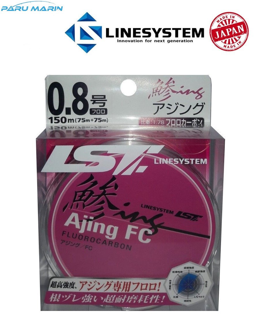 Linesystem Ajing FC Mono 0.8  0,15mm.  3Lb.  1,40kg. 150mt.
