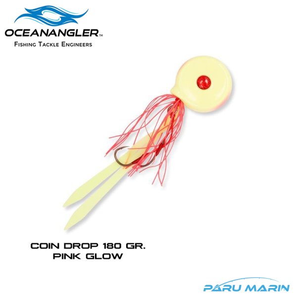 Ocean Angler Coin Drop 180gr. Slider PINK GLOW