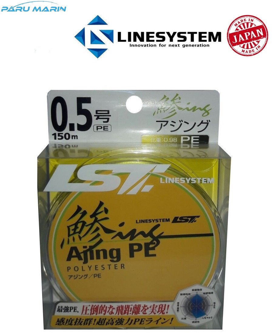 Linesystem Ajing X8 PE 0.5  0,11mm.  10Lb.  4,50kg. 150mt.