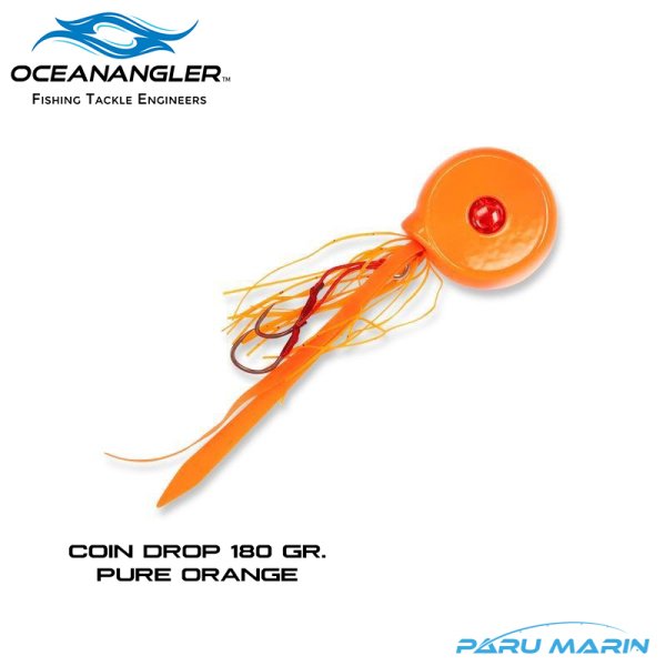 Ocean Angler Coin Drop 180gr. Slider PURE ORANGE