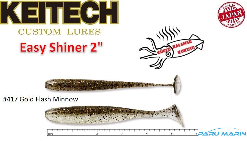 Keitech Easy Shiner 5cm-2'' #417 Gold Flash Minnow