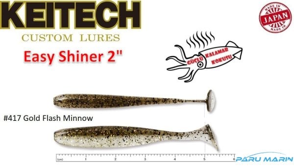 Keitech Easy Shiner 5cm-2'' #417 Gold Flash Minnow
