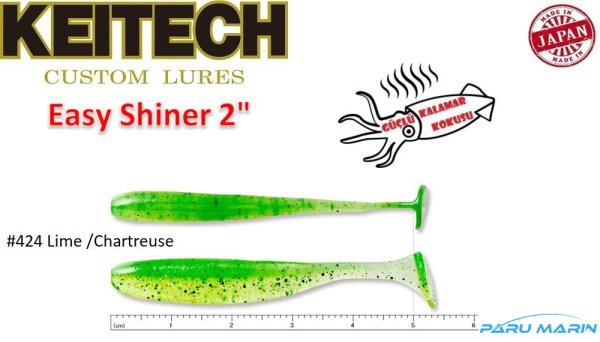 Keitech Easy Shiner 5cm-2'' #424 Lime /Chartreuse