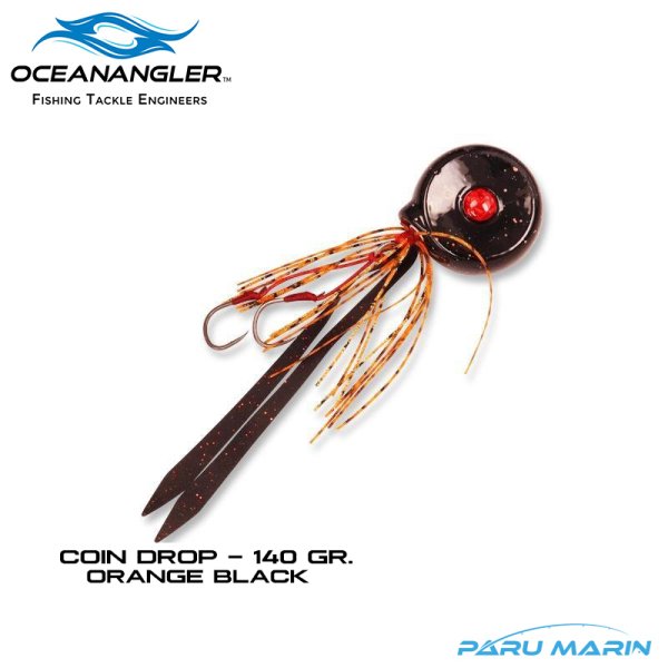 Ocean Angler Coin Drop 140gr. Slider ORANGE BLACK