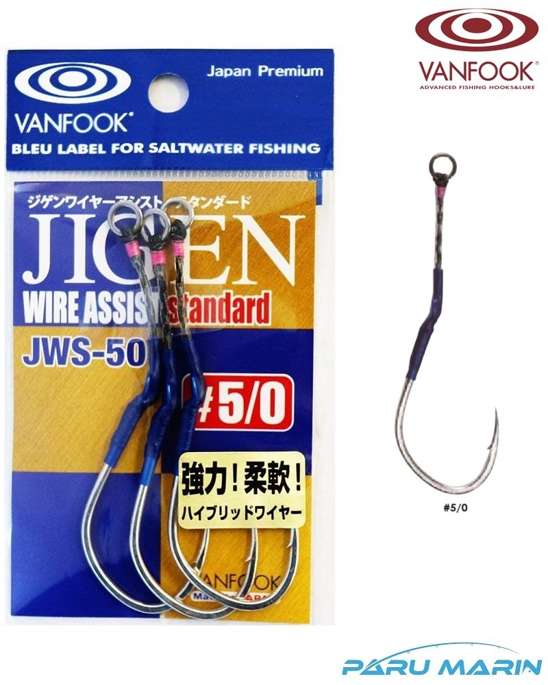 Vanfook Jigen JWS-50 Hibrid Telli Asist İğnesi #5/0 3 Adet