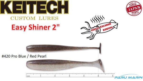 Keitech Easy Shiner 5cm-2'' #420 Pro Blue / Red Pearl
