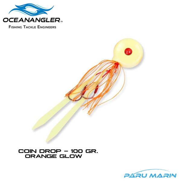 Ocean Angler Coin Drop 100gr. Slider ORANGE GLOW