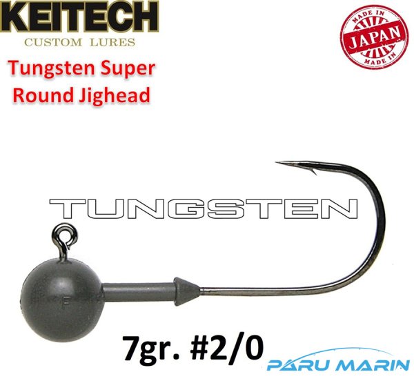 Keitech Tungsten Super Round Jighead 7gr. #2/0