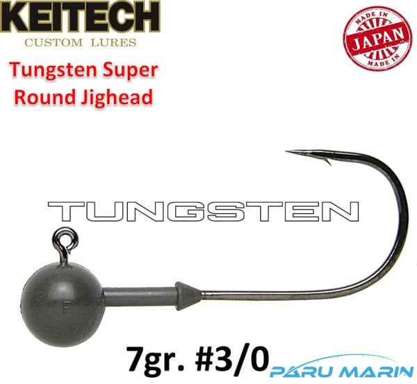 Keitech Tungsten Super Round Jighead 7gr. #3/0
