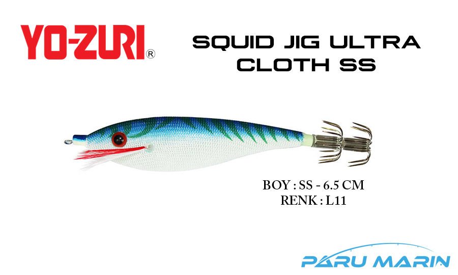 Yozuri A327 Squid Jig Ultra Cloth SS-6.5cm Kalamar Zokası L11