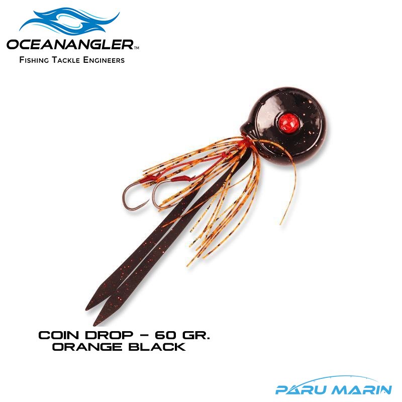 Ocean Angler Coin Drop 60gr. Slider ORANGE BLACK