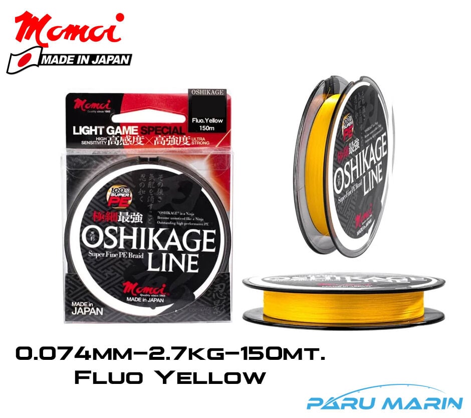 Momoi Oshikage 0.074mm 150mt. Sarı İp Misina