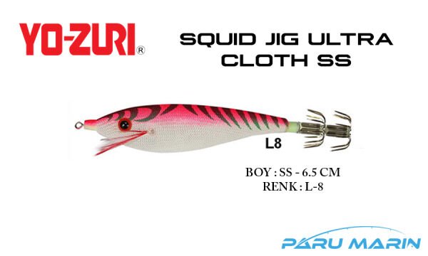 Yozuri A327 Squid Jig Ultra Cloth SS-6.5cm Kalamar Zokası L-8