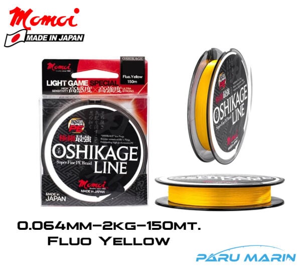 Momoi Oshikage 0.064mm 150mt. Sarı İp Misina