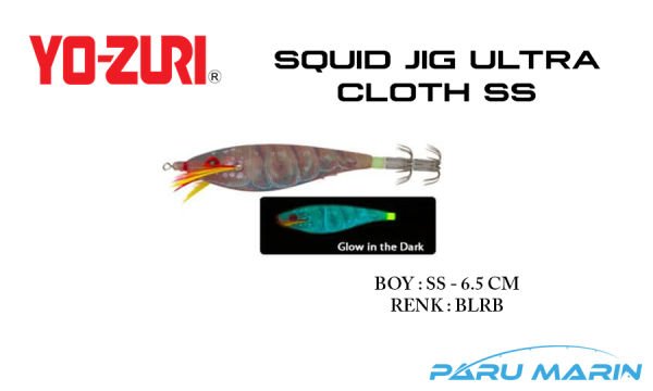 Yozuri A327 Squid Jig Ultra Cloth SS-6.5cm Kalamar Zokası BLRB