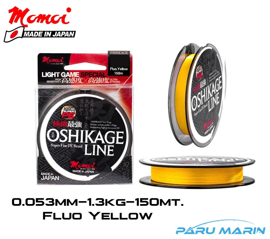 Momoi Oshikage 0.053mm 150mt. Sarı İp Misina