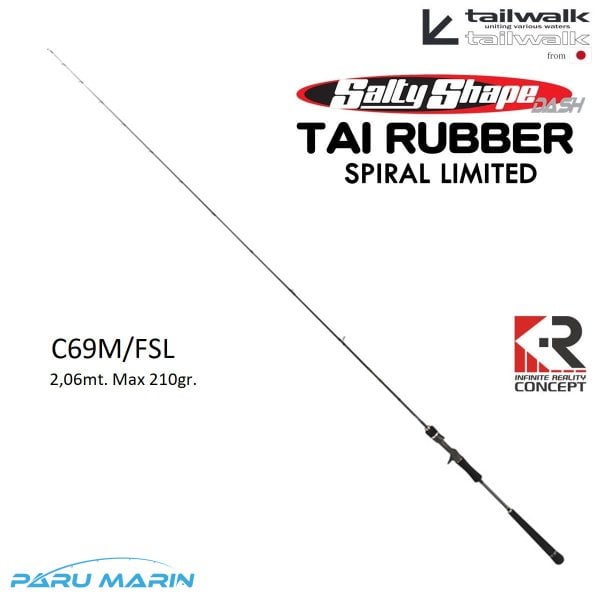 Tailwalk Saltyshape Dash Tai Rubber Full Solid Spiral C69M/FSL 2,06mt. / Max. 210gr.