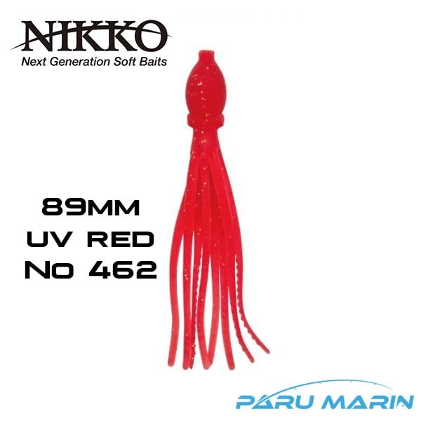 NIKKO OCTOPUS 89mm SİLİKON YEM UV RED 462