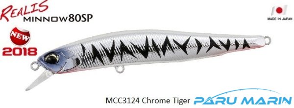 Duo Realis Minnow 80SP  MCC3124 / Chrome Tiger