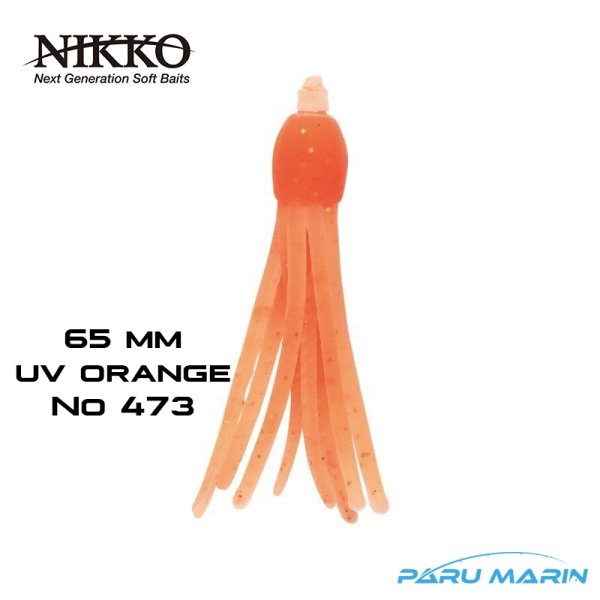 NIKKO OCTOPUS 65mm SİLİKON YEM UV ORANGE 473