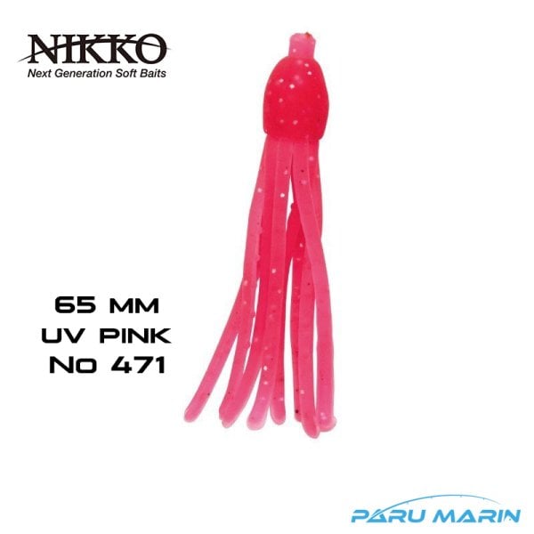 NIKKO OCTOPUS 65mm SİLİKON YEM UV PINK 471