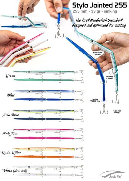 Jack Fin Stylo Jointed 255 Sahte Yem Pink Fluo