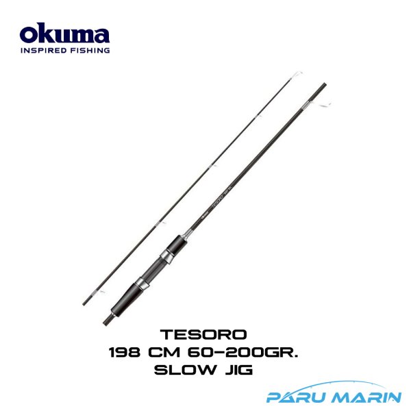Okuma Tesoro 198cm, 60-200gr. Tetiksiz Slow Jig Kamışı