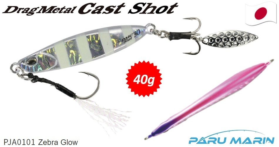 Duo Drag Metal Cast SHOT 40gr. PJA0101 Zebra Glow
