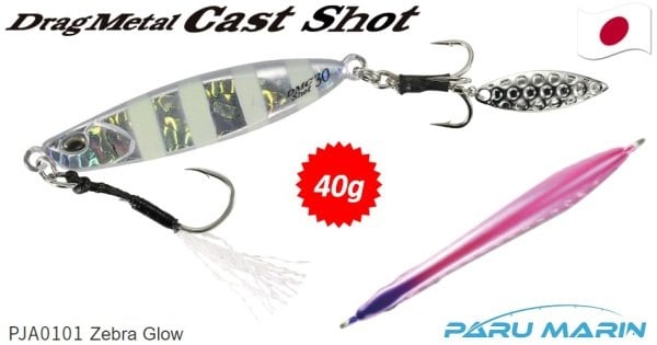 Duo Drag Metal Cast SHOT 40gr. PJA0101 Zebra Glow