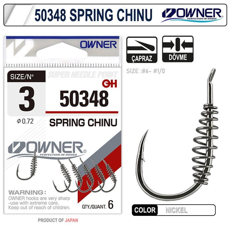 Owner 50348 Spring Chinu Nikel Yaylı İğne