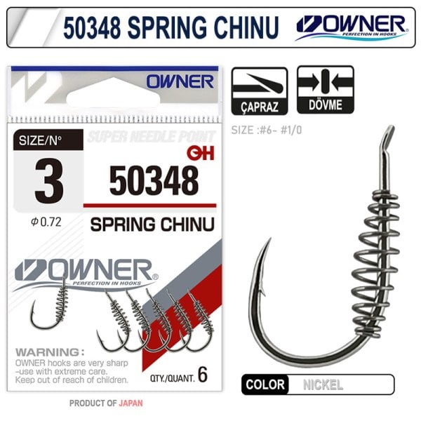 Owner 50348 Spring Chinu Nikel Yaylı İğne