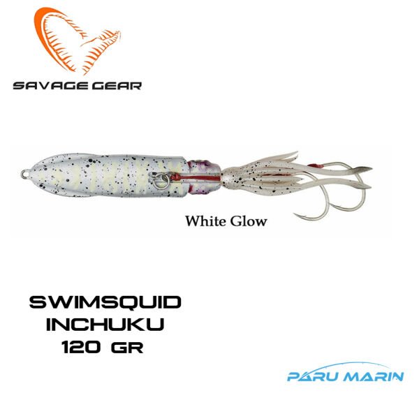 Savage Gear Swimsquid inchuku 120 gr. White Glow