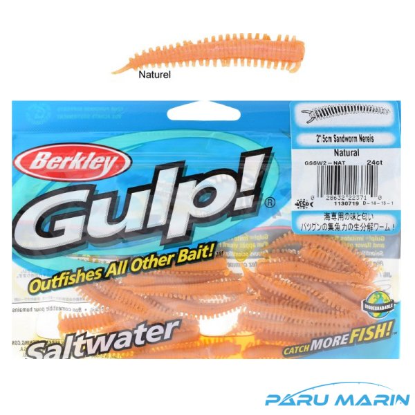 Berkley Gulp LRF Silikon Kurt Yem 5 cm. NATURAL
