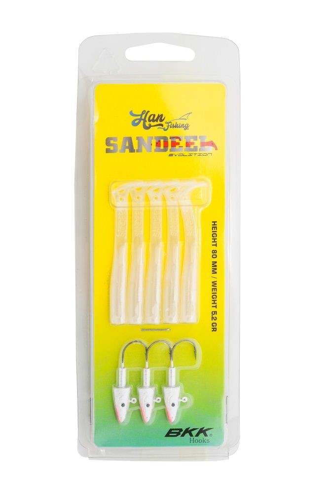 Hanfish Sandeel Silikon 80 mm - 5.2 gr. SL-800 Peary White