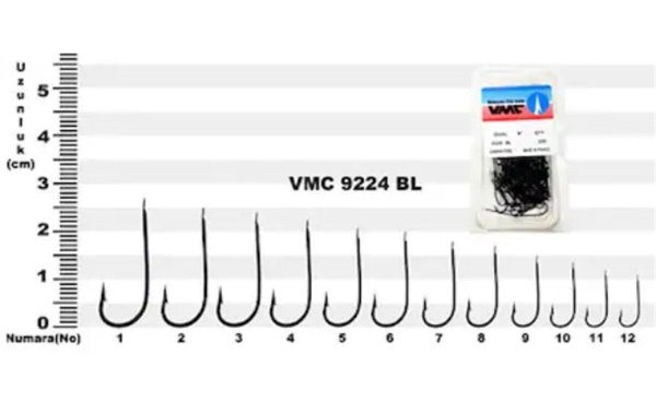 VMC Olta İğnesi 9224 Blue 25 Adet Olta İğnesi
