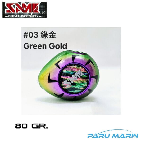 SAME Tai Rubber Sliding Kafa 80gr. #3 Green Gold