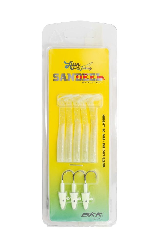 Hanfish Sandeel Silikon 80 mm - 5.2 gr. SL-806 Glow