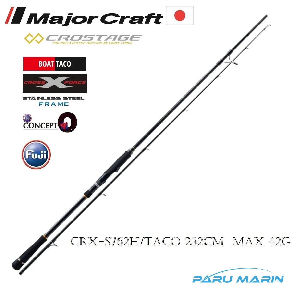 Major Craft New Crostage CRX-S762H/Taco Kamış 232cm Max 42g