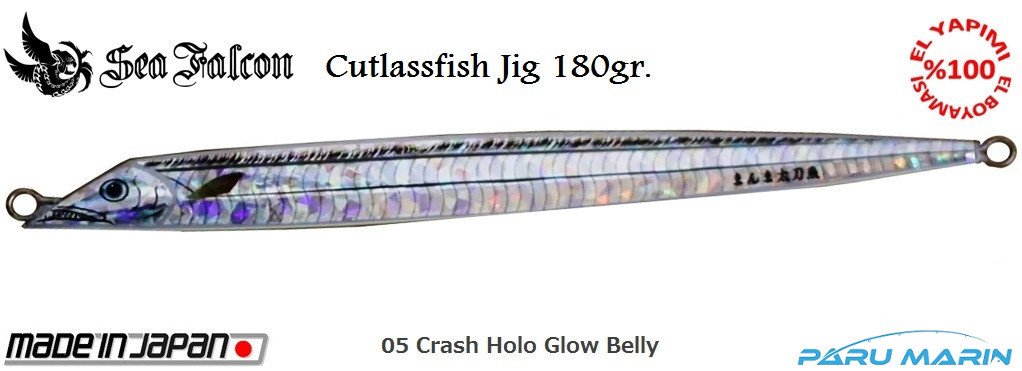 Sea Falcon Cutlassfish Long 180gr. 05 Crash Holo Glow Belly