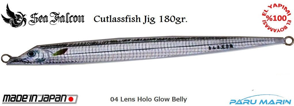 Sea Falcon Cutlassfish Long 180gr. 04 Lens Holo Glow Belly