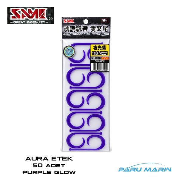 SAME Aura Silikon Kuyruk Purple Glow 50 Adet