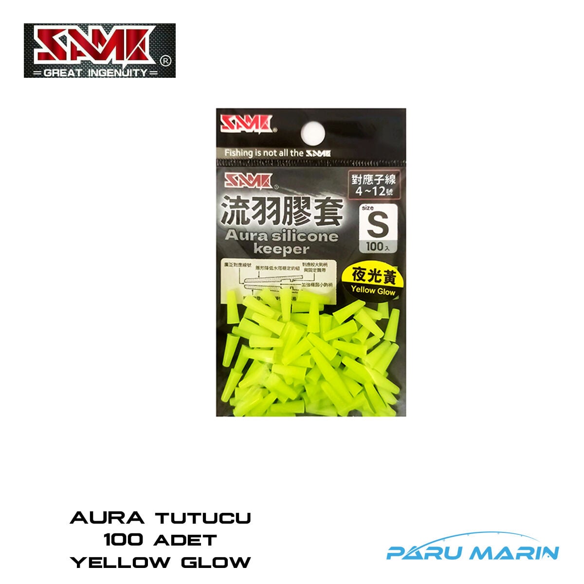 SAME Aura Silikon Tutucu Yellow Glow 100 Adet