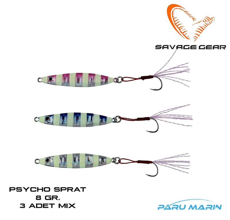 Savage Gear Psycho Sprat 8gr. Lrf 3 Adet (Turkish Zebra Mix) Suni Yem