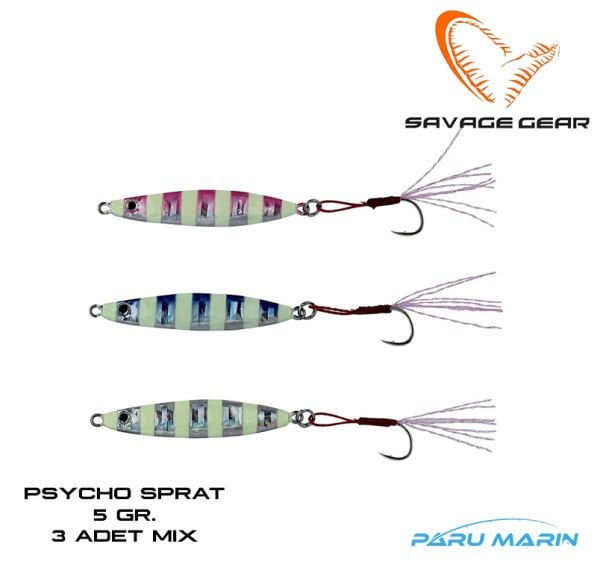 Savage Gear Psycho Sprat 5gr. Lrf 3 Adet (Turkish Zebra Mix) Suni Yem