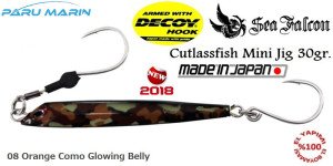 Sea Falcon Cutlassfish Jig Mini 30gr. 08 Orange Como Glowing Belly