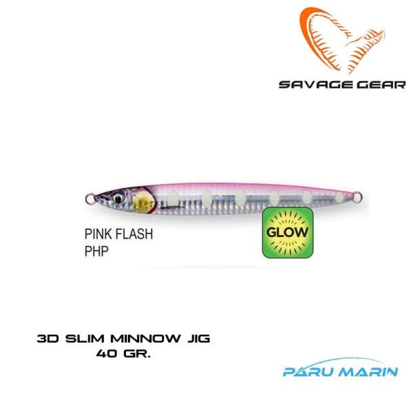 Savage Gear 3D Slim Jig Minnow 40gr. Suni Yem Pink Flash